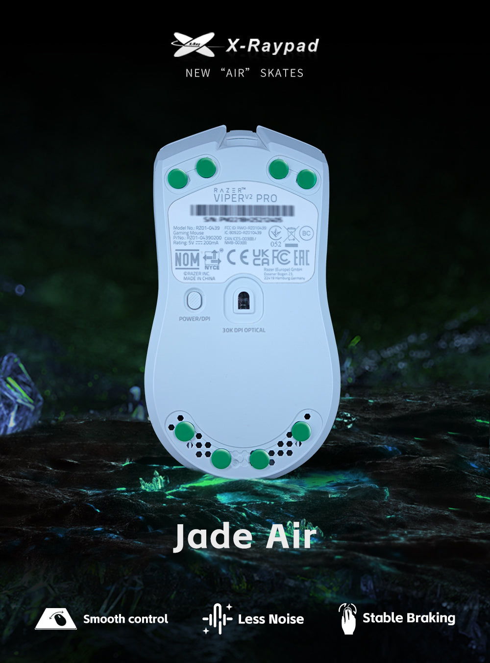 XRAY PAD JADE AIR - Mouse Skates - UNIVERSAL DOTS