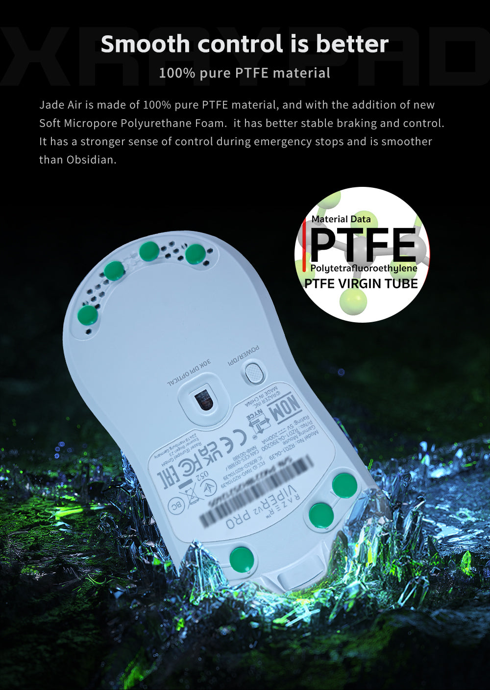 XRAY PAD JADE AIR - Mouse Skates - UNIVERSAL DOTS