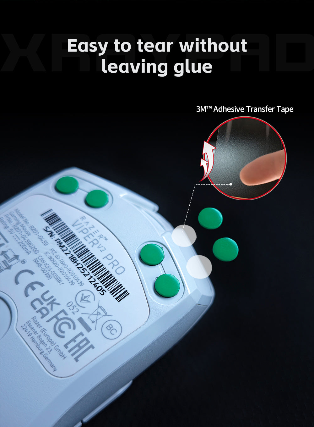 XRAY PAD JADE AIR - Mouse Skates - UNIVERSAL DOTS