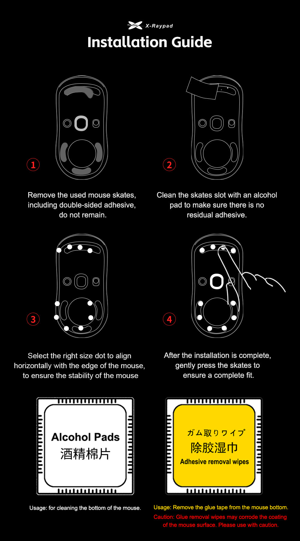 XRAY PAD JADE AIR - Mouse Skates - UNIVERSAL DOTS