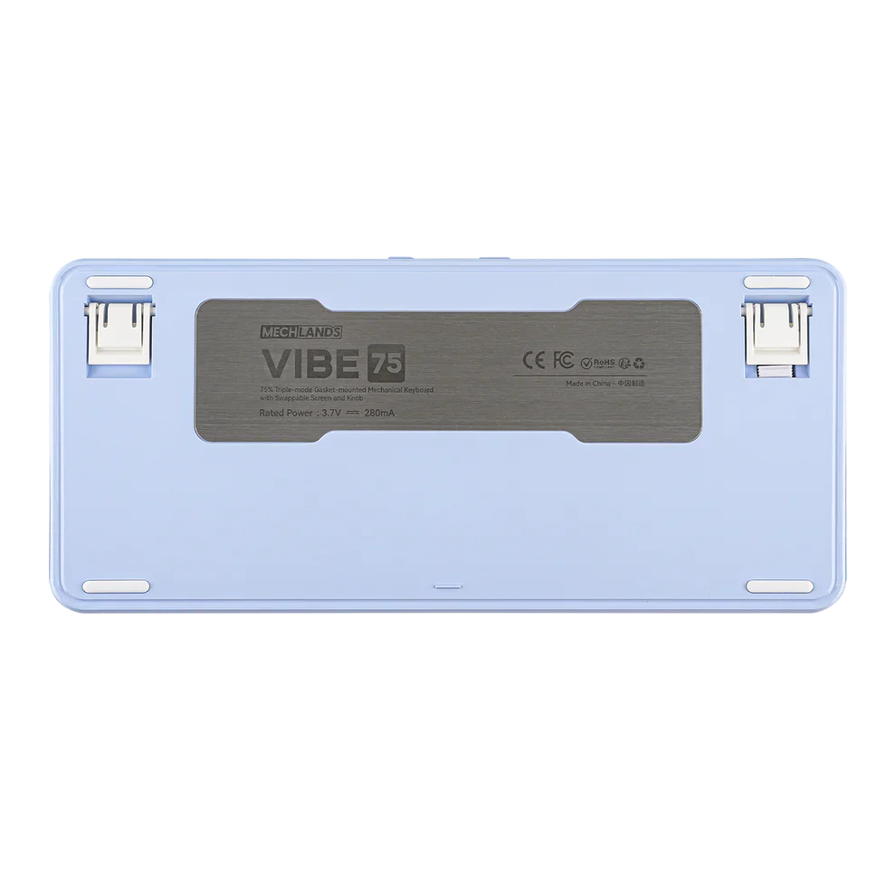 Mechlands Vibe75 V2 Black/Blue ( Cream Mint Switches )