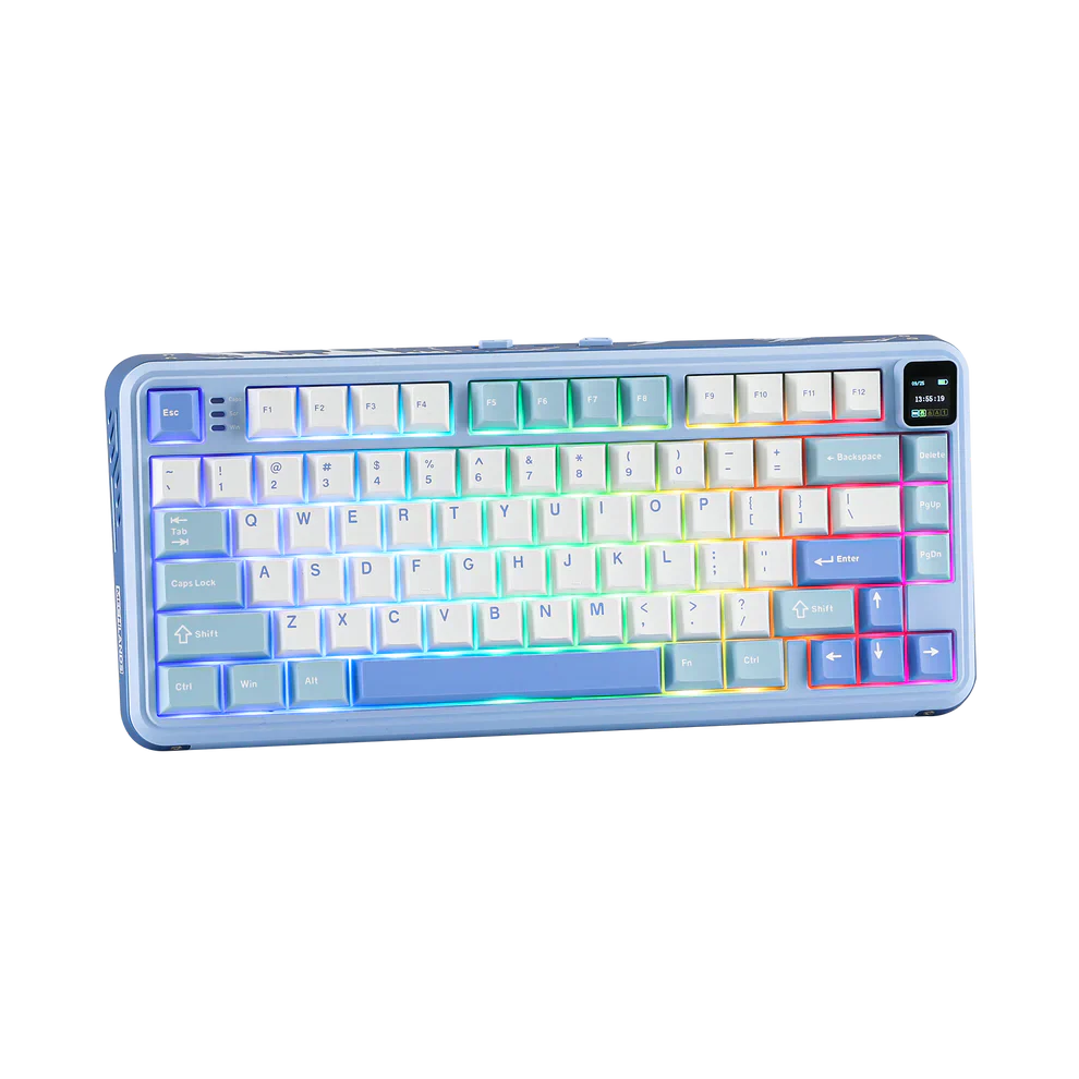 Mechlands Vibe75 V2 Black/Blue ( Cream Mint Switches )