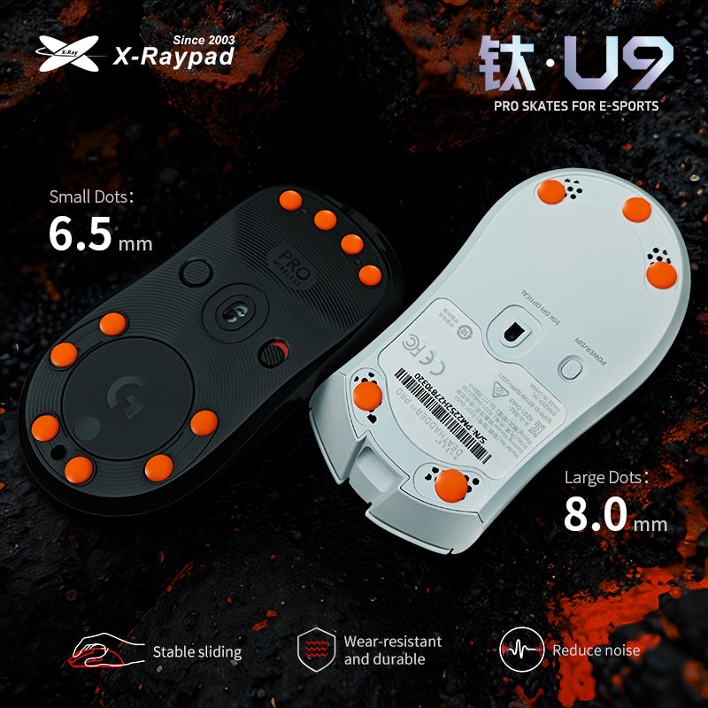X-Raypad Titanium U9 Air (Universal Dots) Mouse Skates