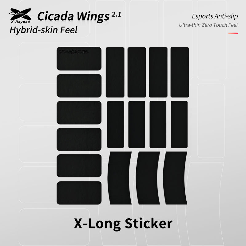 X-Raypad Cicada Wings V2 Universal Pre-cut Tacky Griptape – X-Long Sticker