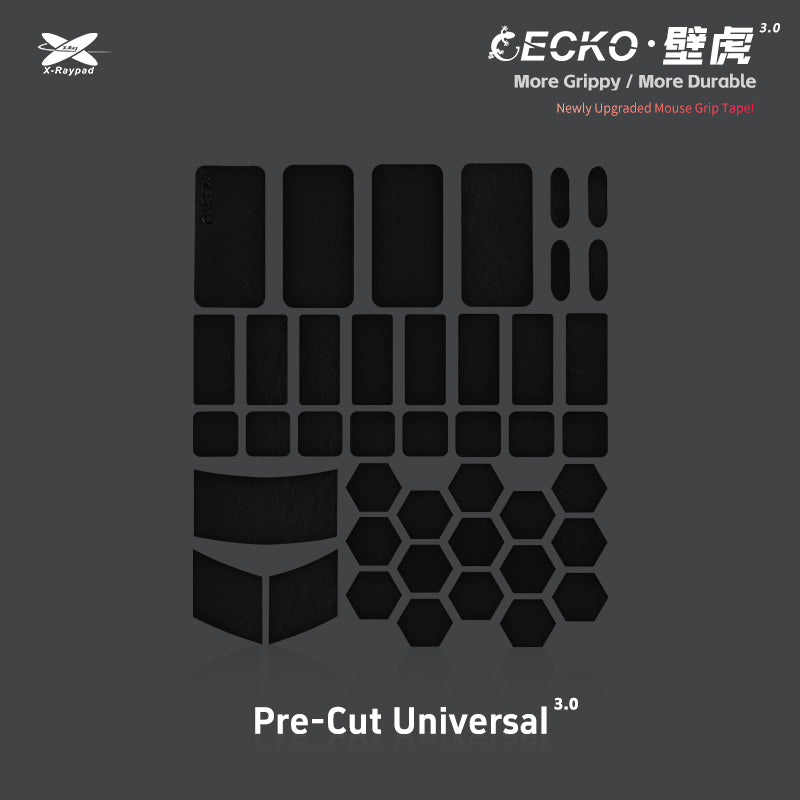 X-Raypad Geckos V3 Slicks Universal Pre-cut No-Stretch Mouse Grip