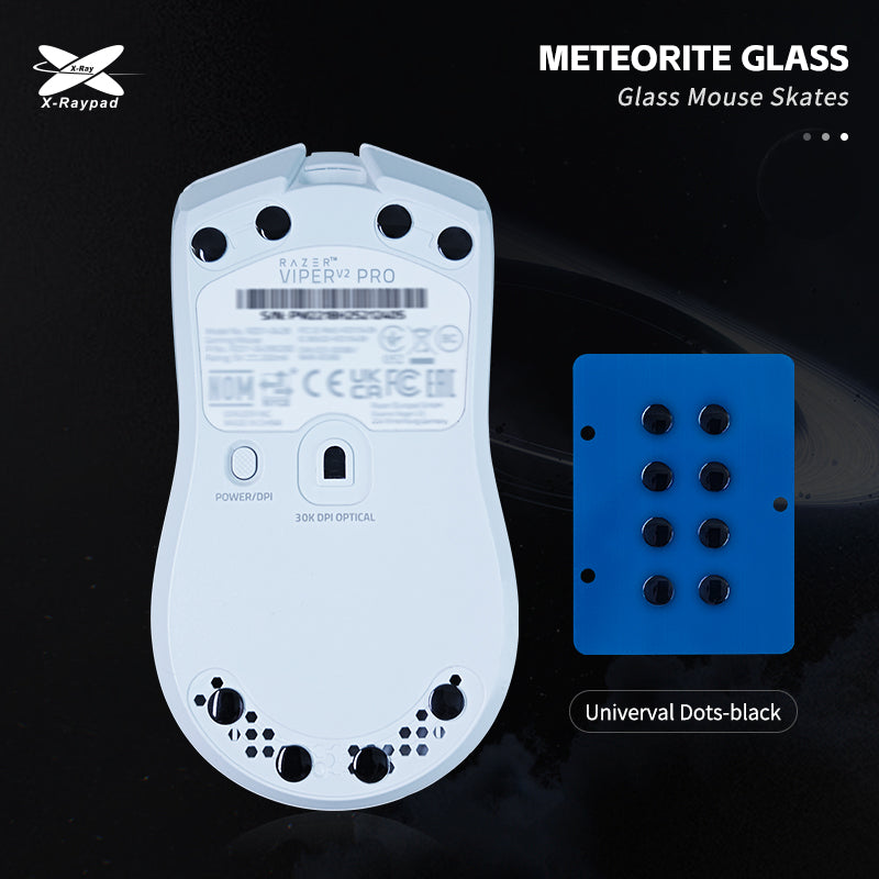 X-Raypad Meteorite Glass Mouse Skates – D6.5mm Universal DIY Dots