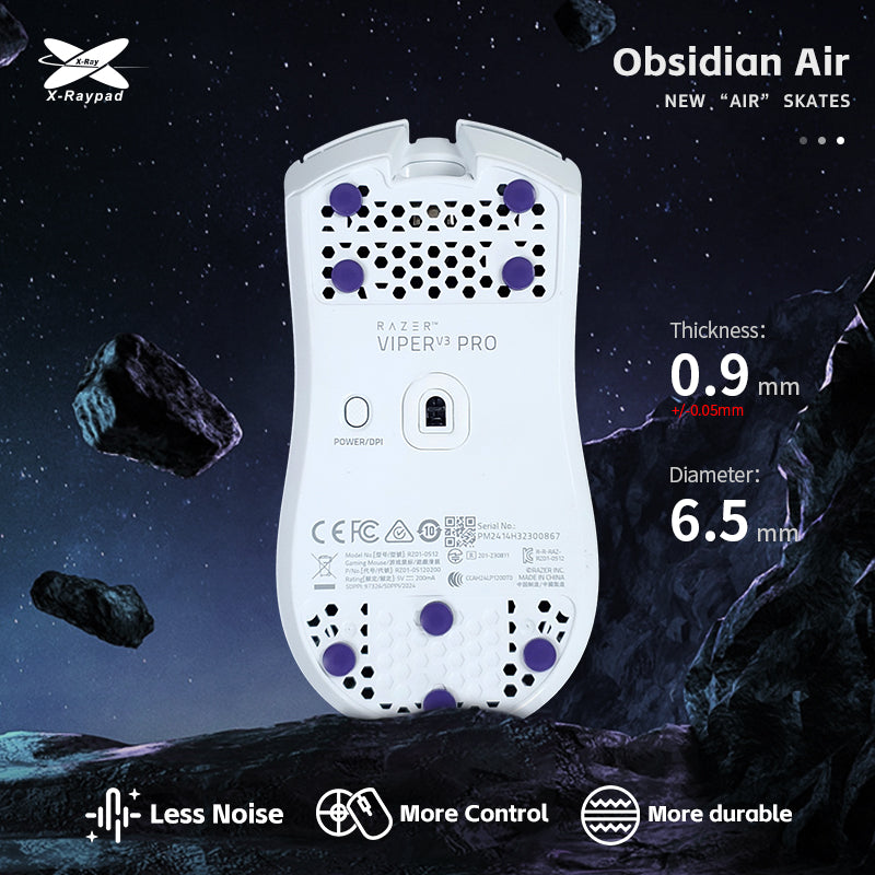XRAY PAD OBSIDIAN AIR - Mouse Skates - UNIVERSAL DOTS