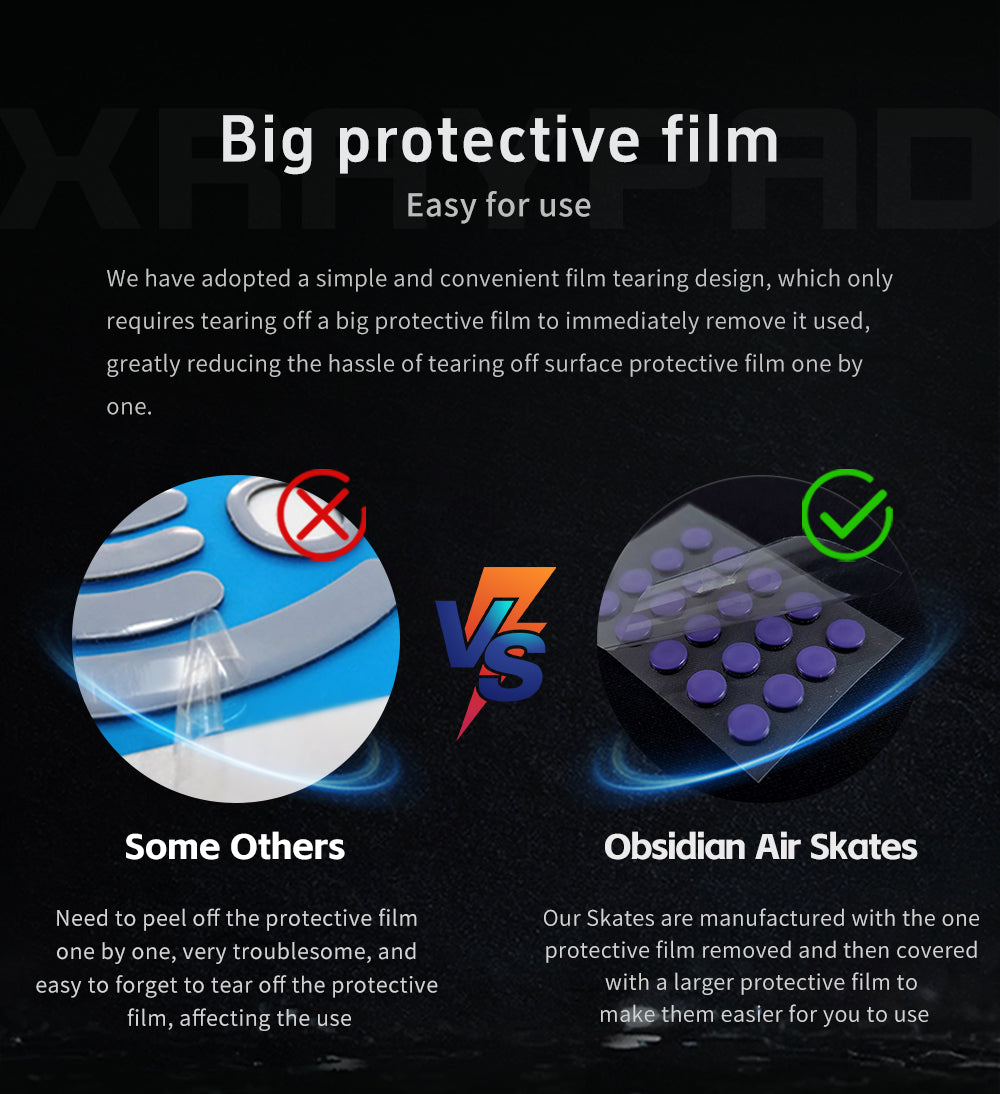 XRAY PAD OBSIDIAN AIR - Mouse Skates - UNIVERSAL DOTS