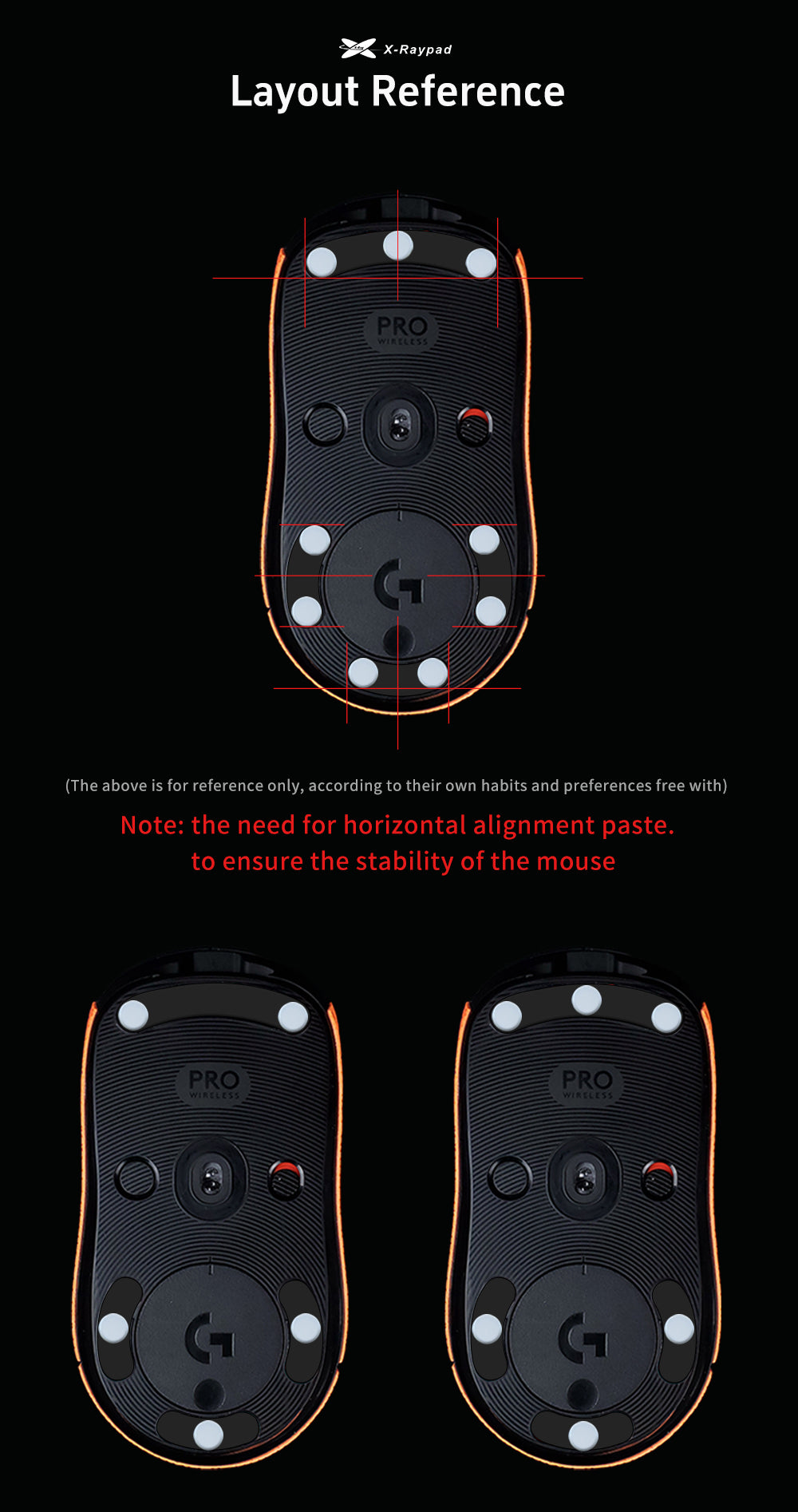 XRAY PAD OBSIDIAN AIR - Mouse Skates - UNIVERSAL DOTS
