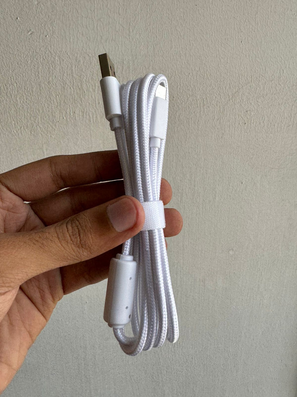 USB C TO USB A CABLE ( BRAIDED - WHITE )
