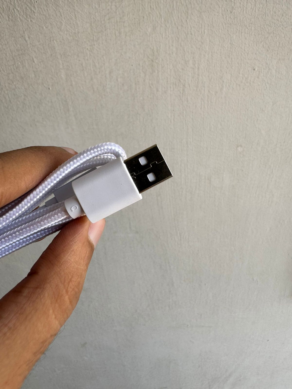 USB C TO USB A CABLE ( BRAIDED - WHITE )