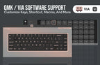 Epomaker Tide65  QMK/VIA ( Black ) USED