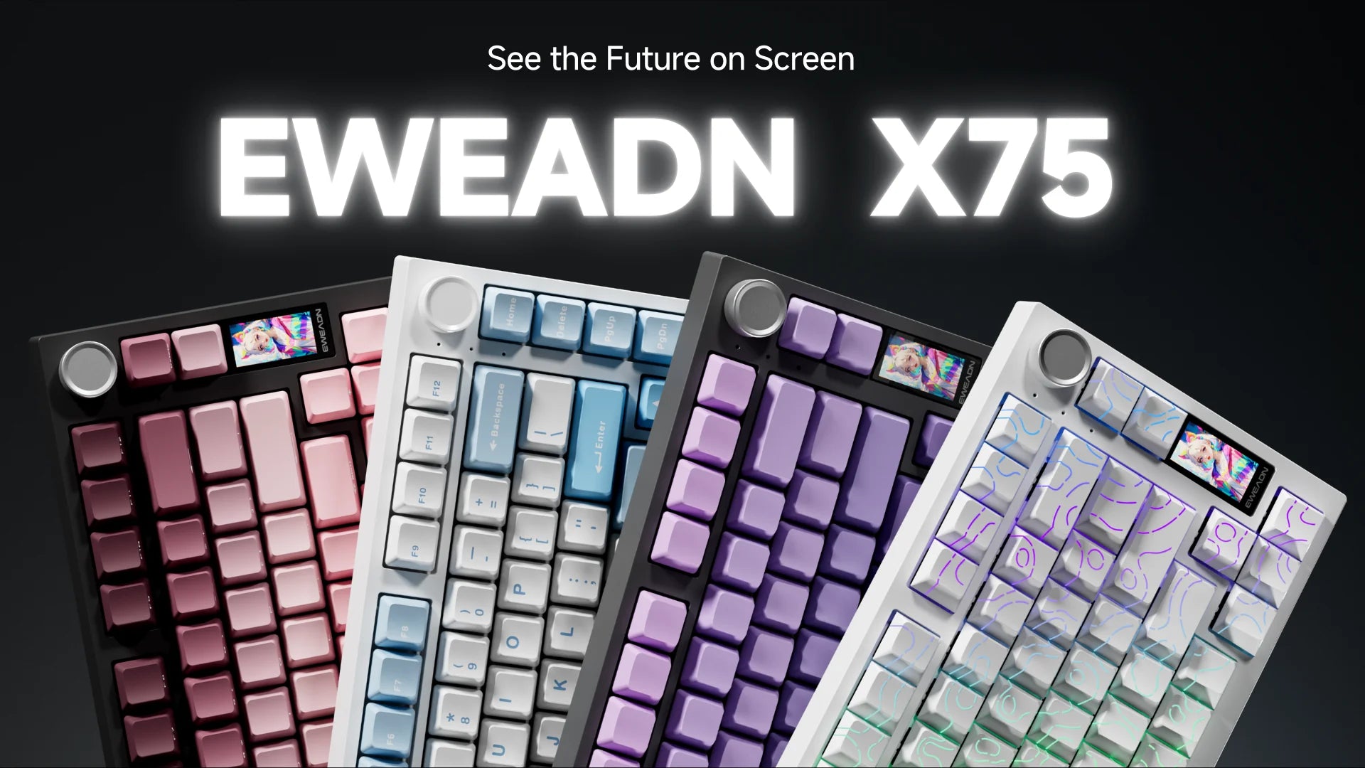EWEADN X75 PRO ( BIG SCREEN KEYBOARD )