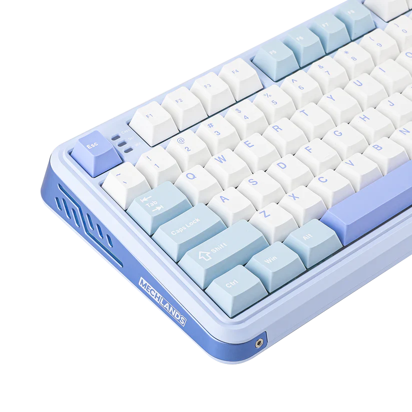 Mechlands Vibe75 V2 Black/Blue ( Cream Mint Switches )