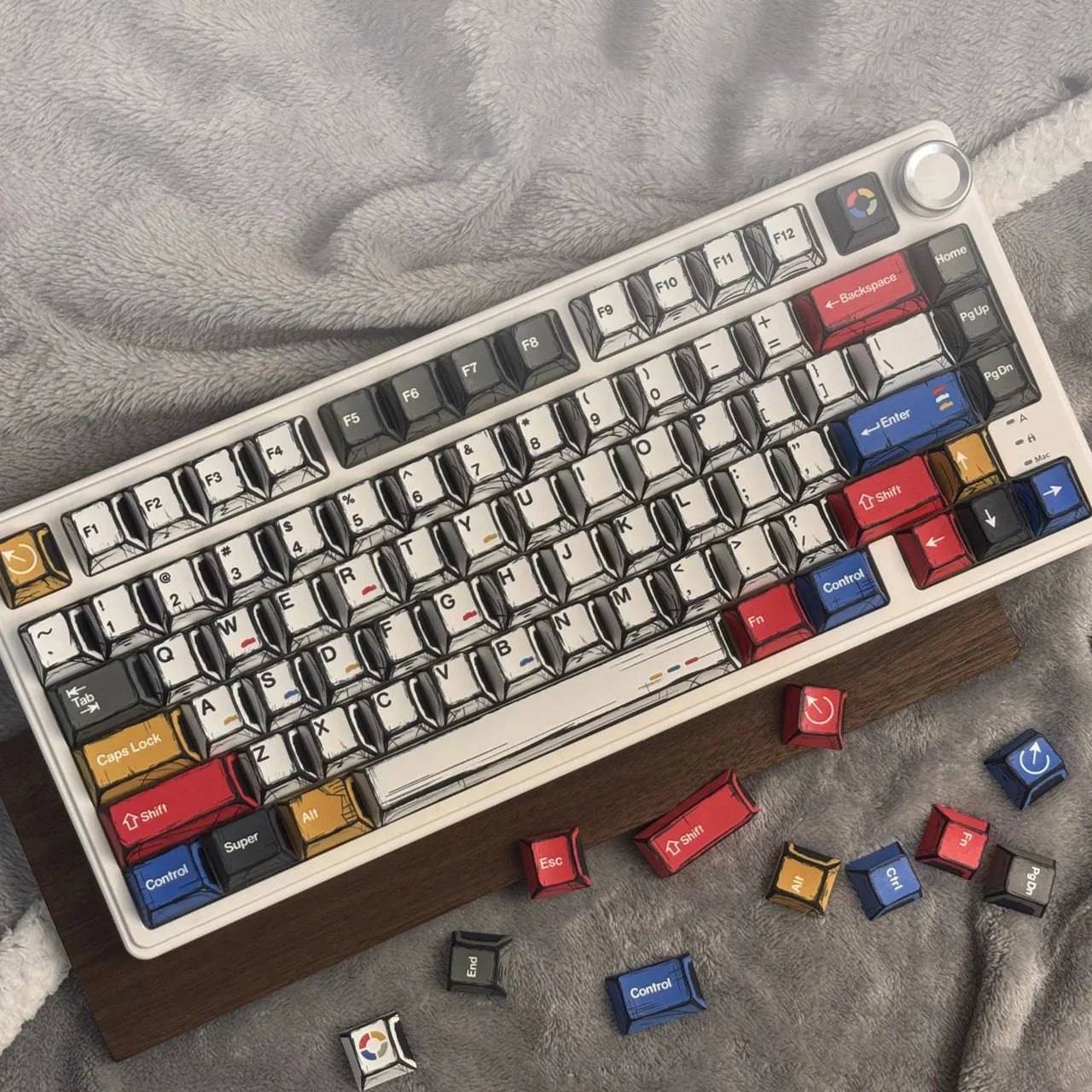 2D Sketched Comic Book-Style Keycaps ( 141 Keys )