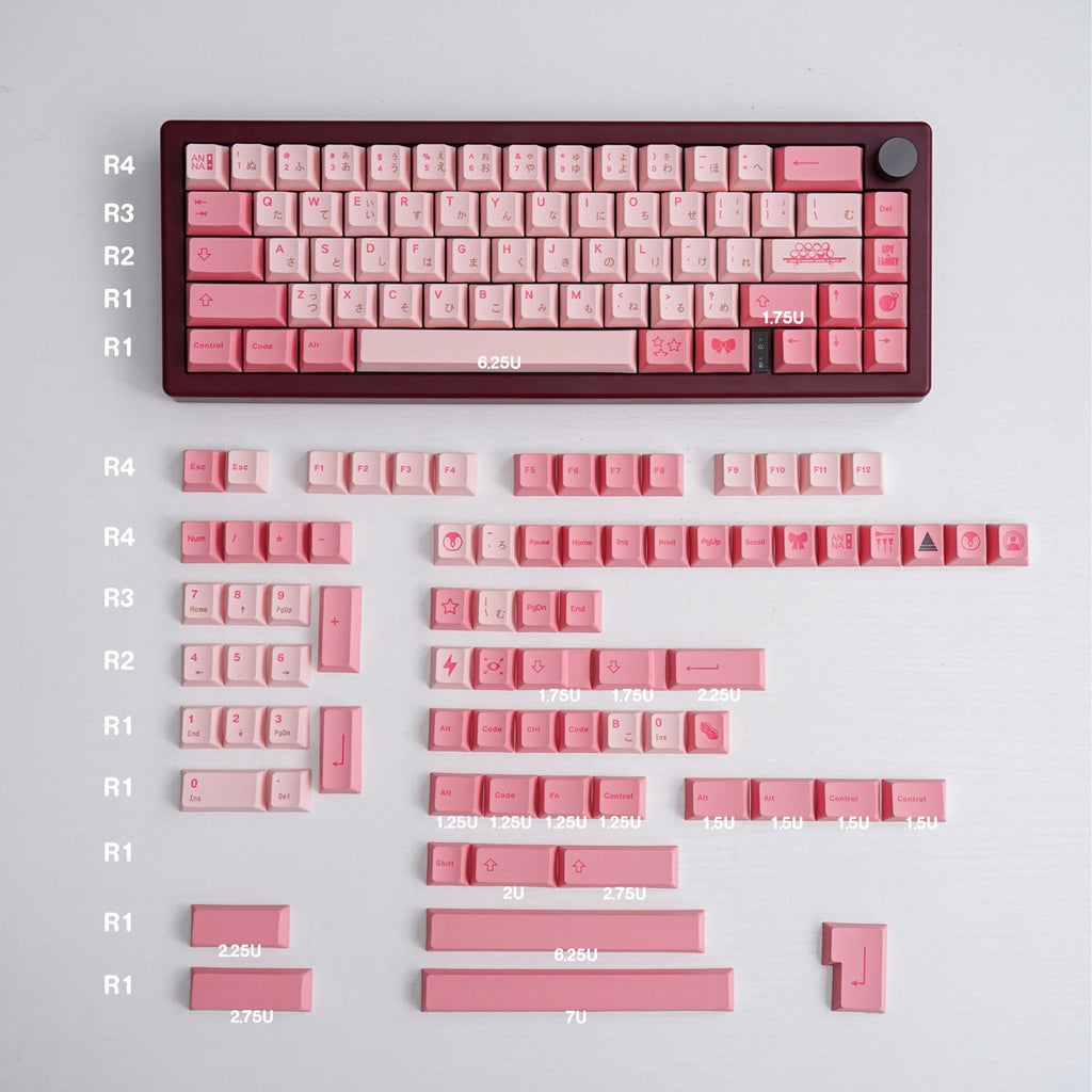 SPYxFAMILY Theme Keycaps ( 143 Keycaps )