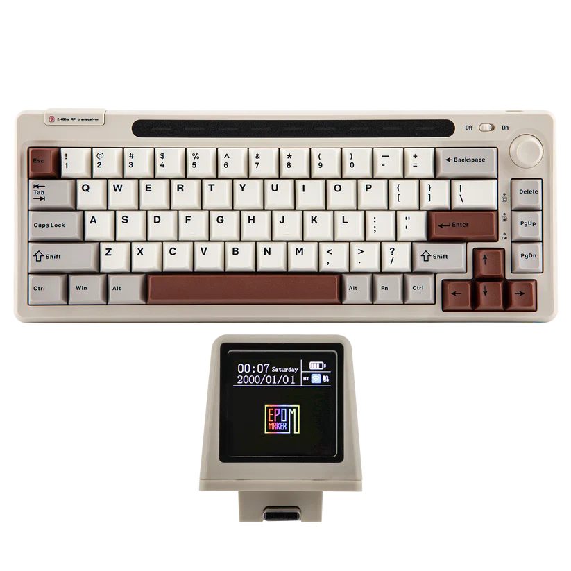 Epomaker RT65 ( Flamingo Switches ) Grey White