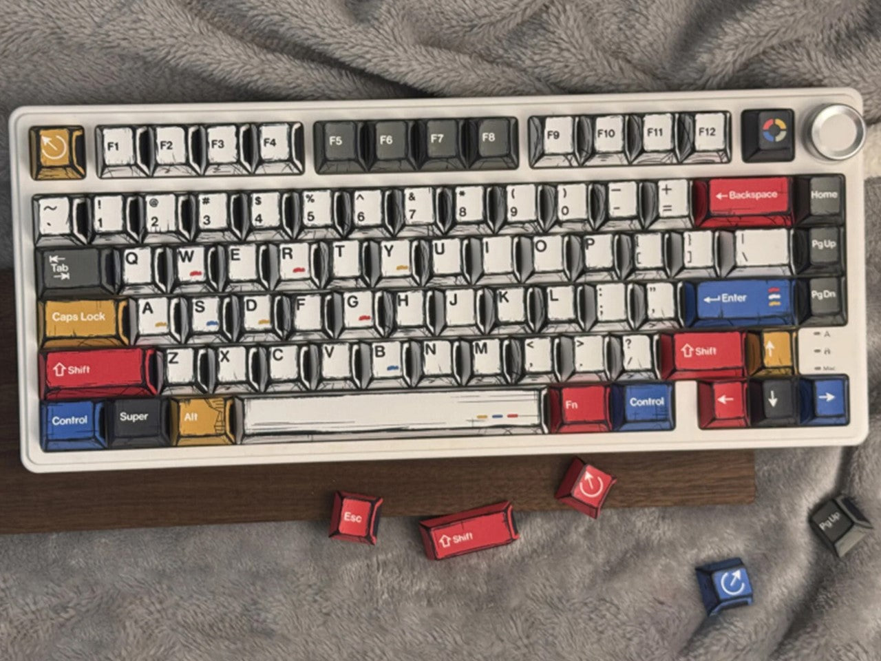 2D Sketched Comic Book-Style Keycaps ( 141 Keys )